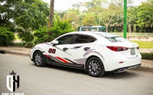 Wrap Lazang Chrome Bạc Mazda tại Hà Nội