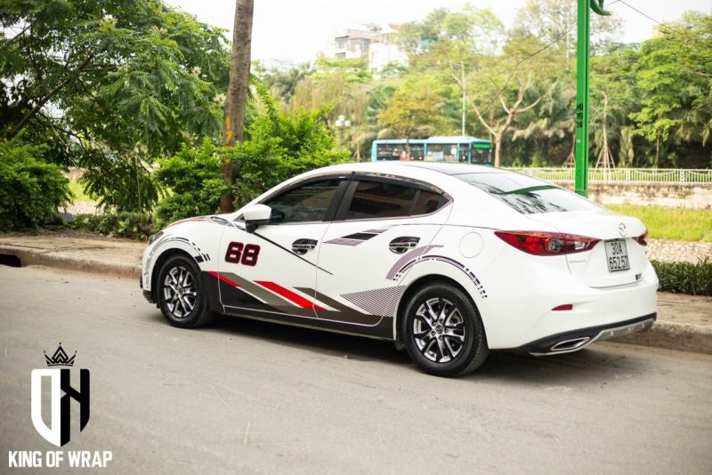 Wrap Lazang Chrome Bạc Mazda tại Hà Nội