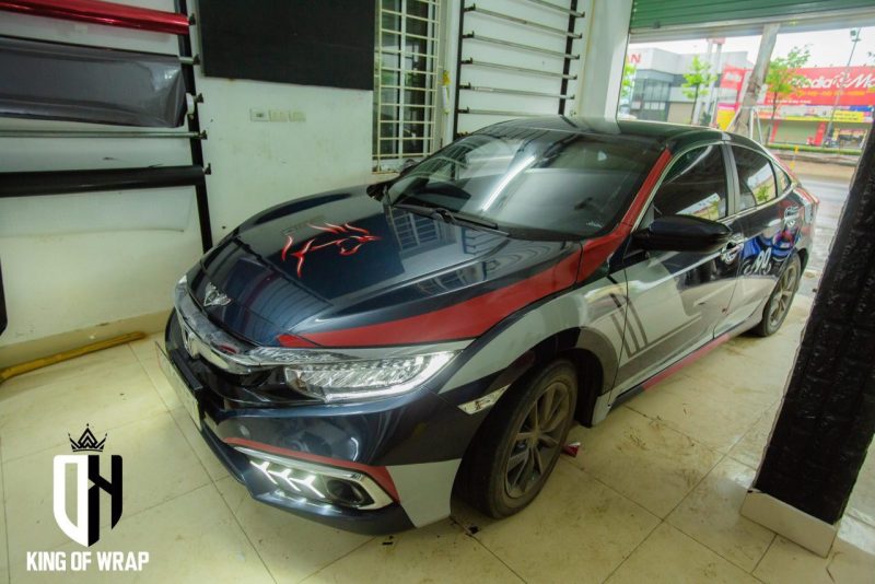 Decal Tem Ghép Honda Họa Tiết Đỏ tại Hà Nội