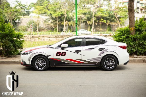 Wrap Lazang Chrome Bạc Mazda tại Hà Nội