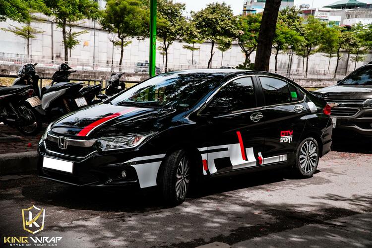 Dán tem xe oto đẹp Hà Nội Honda-City uy tín, chất lượng | Kingwrap