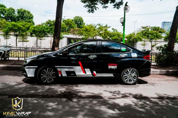 Honda City dán tem xe oto đẹp Hà Nội