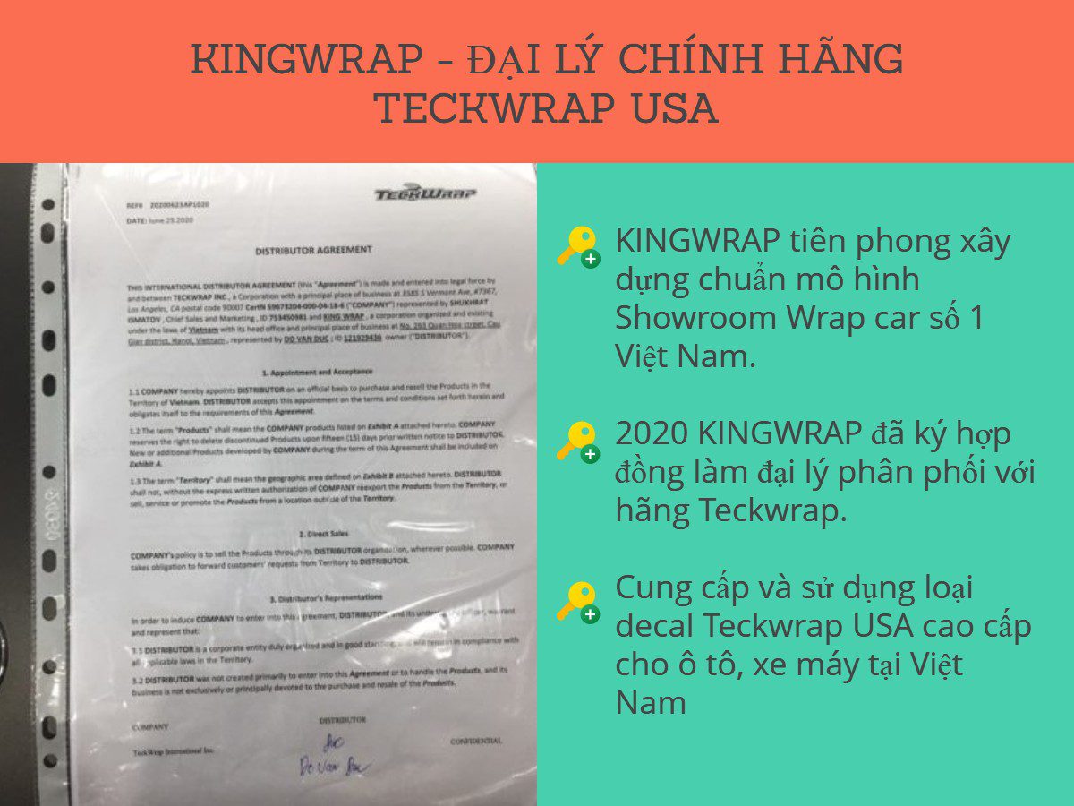 Kingwrap đại lý phân phối decal cao cấp Teckwrap USA tại Việt Nam