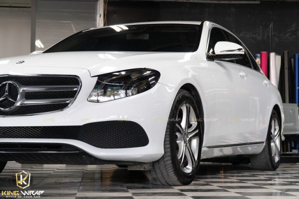 Dán đổi màu ô tô Mercedes E250 trắng sứ 5