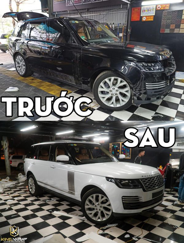Dán decal đổi màu oto Range Rover LWB tại Hà Nội