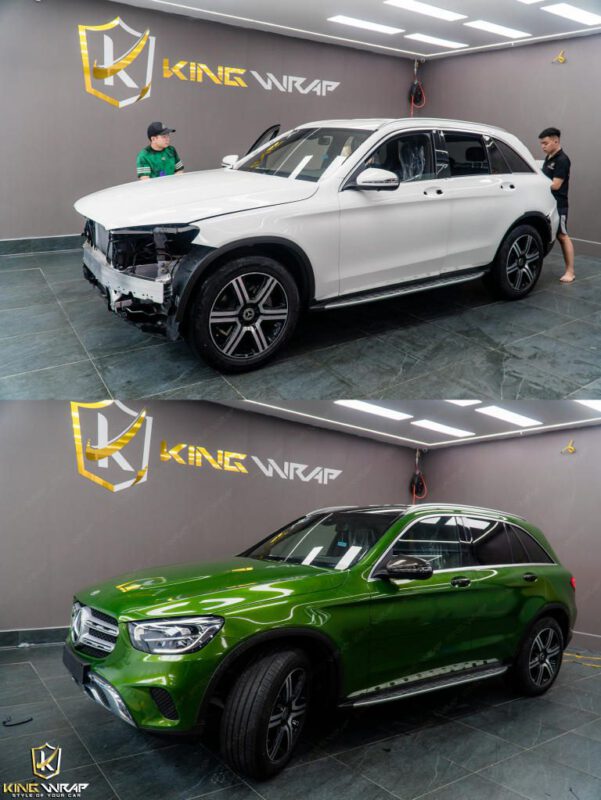 Wrap dán decal đổi màu oto Mercedes GLC200