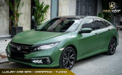 Honda Civic dán decal đổi màu ô tô xanh Green