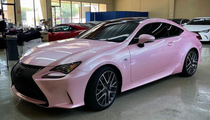 Dán đổi màu hồng ô tô Lexus