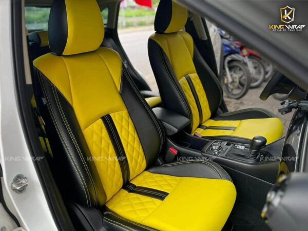 Đổi màu nội thất ô tô Mazda đen vàng