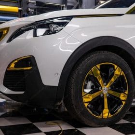 3008 dan trang tri chrome vang teckwrap CHM02E 3