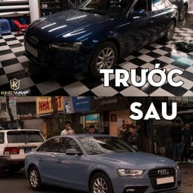 Audi A4 doi mau xanh den sang xanh trung quoc China Blue teckwrap CG22 HD 1