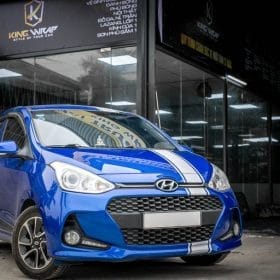 Dán tem xe oto đẹp Grand I10 1 Hyundai Grand I10 len tem soc trang xanh 4