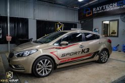 Đậm chất thể thao phong cách khi dán tem xe ô tô Kia K3