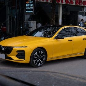 Wrap đổi màu vàng mờ Vinfast Lux A