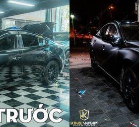 Dán decal đổi màu xe oto Mazda 6 4 Mazada 6 doi mau den bong sang den li teckwrap cm01 7