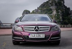 Dán đổi màu ô tô Mercedes C200 đỏ mận