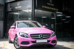 Dán decal đổi màu oto đẹp giá rẻ Mercedes Bóng Hồng