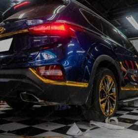 Santafe dan lazang diem chi tiet chrome vang teckwrap CHM02E 4