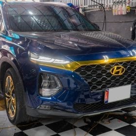 Santafe dan lazang diem chi tiet chrome vang teckwrap CHM02E 5