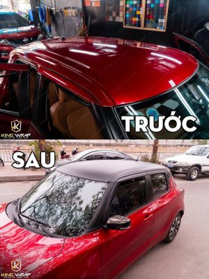 Dán nóc xe Suzuki Swift màu đen