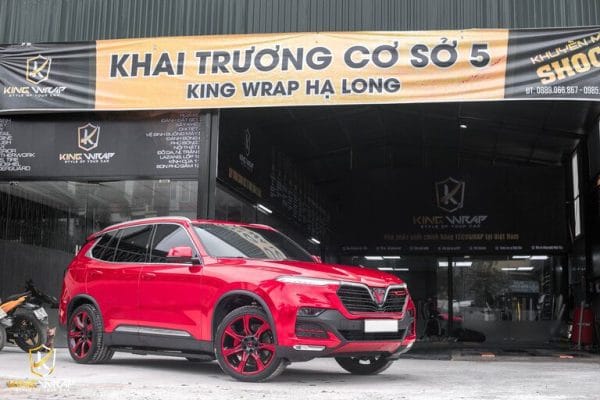 Dán decal đỏ chrome xe VinFast Lux SA2.0