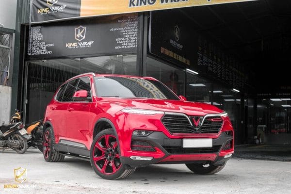 Dán decal đỏ chrome xe VinFast Lux SA2.0