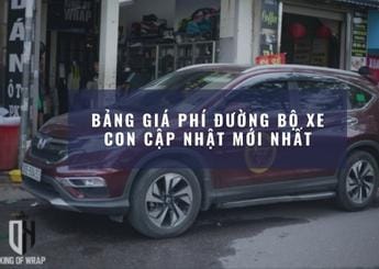 bang gia cap nhat duong bo xe con moi nhat