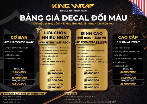 Dán decal ô tô màu trắng: Mẫu đẹp, giá và quy trình thi công