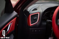 Dán Decal Nội Thất Nhôm Xước Đỏ