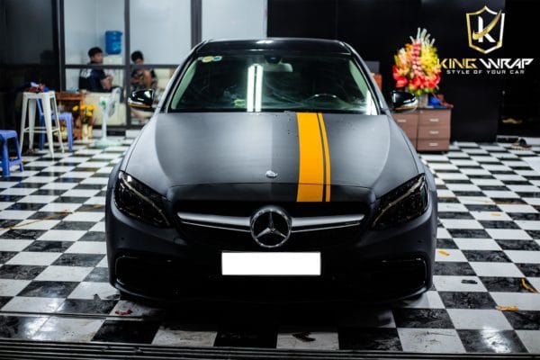 Dán decal đổi màu Merc đen mờ Matte cao cấp Teckwrap USA - CM01 3 dan doi mau tem suon merc e300 10 e1593229471746
