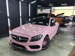 Dán decal đổi màu xe Mercedes màu hồng Cg19 Teckwrap