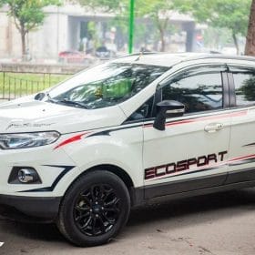 Dán tem sườn xe Ecosport đỏ đen lôi cuốn 1 Top các mẫu tem dán sườn xe ô tô đón đầu 2026 được chủ xe ưa chuộng