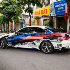 Dán tem xe oto siêu sang BMW đẹp giá rẻ 3 dan tem trum bmw 1