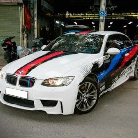 Dán tem xe oto siêu sang BMW đẹp giá rẻ 1 dan tem trum bmw 3