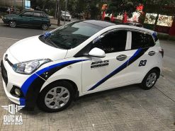Decal tem sườn ô tô kia morning - Xanh đen