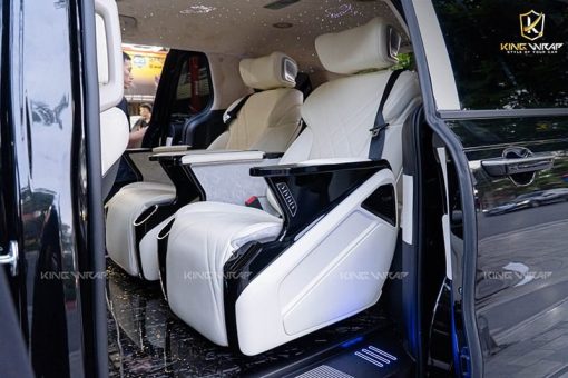 Độ Ghế VIP Limousine Kia Carnival Màu Kem Maybach