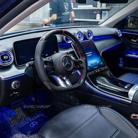 Dán đổi màu xanh đen tím than C200 5 do vo lang mercedes c200 3 min