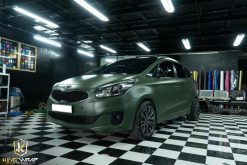 Kia rondo đổi màu đen sang xanh teckwrap minitary green CM09