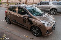 Dán decal tem xe ô tô đẹp giá rẻ tại Hà Nội Hyundai i10