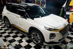 Santafe dán điểm họa tiết chrome vàng Teckwrap