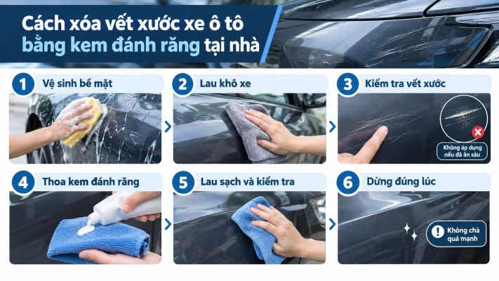 Xóa vết xước xe ô tô bằng kem đánh răng - Có nên không? 