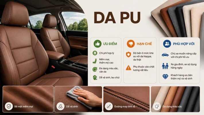 Bọc ghế da ô tô: Nâng tầm nội thất, bảo vệ ghế zin bền đẹp Bọc ghế da ô tô: Nâng tầm nội thất, bảo vệ ghế zin bền đẹp