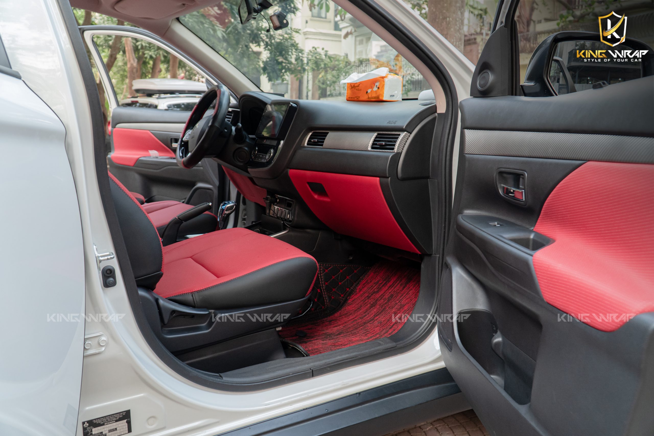 Bọc Ghế Da Outlander Đỏ Đô