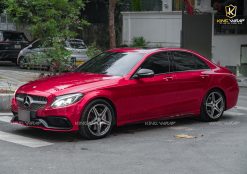 Dán Đổi Màu Đỏ Ruby Mercedes C300 Sang Trọng - Quyền Lực