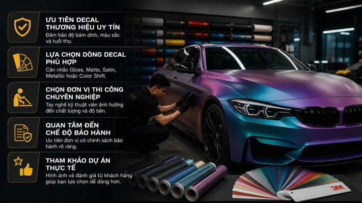 Dán decal đổi màu ô tô: Thay đổi diện mạo, bảo vệ sơn xe