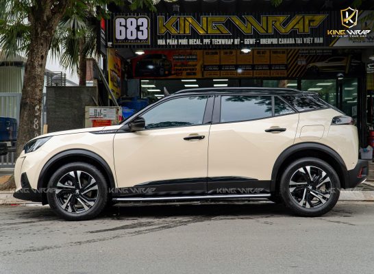 Dán đổi màu trà sữa Peugeot 2008 tinh tế – nhẹ nhàng