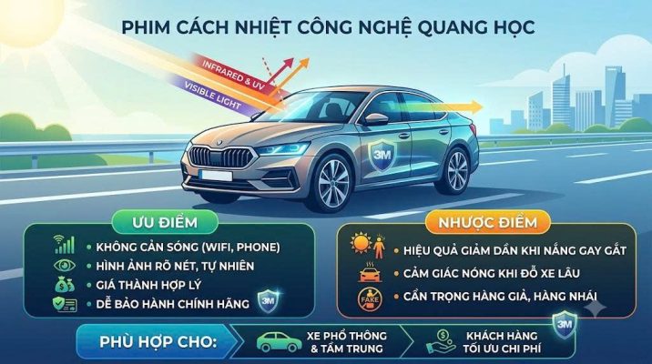 Dán phim cách nhiệt ô tô chính hãng, chống nóng hiệu quả tại KingWrap