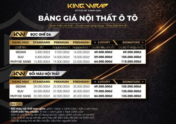 Bọc ghế da ô tô bao nhiêu tiền?