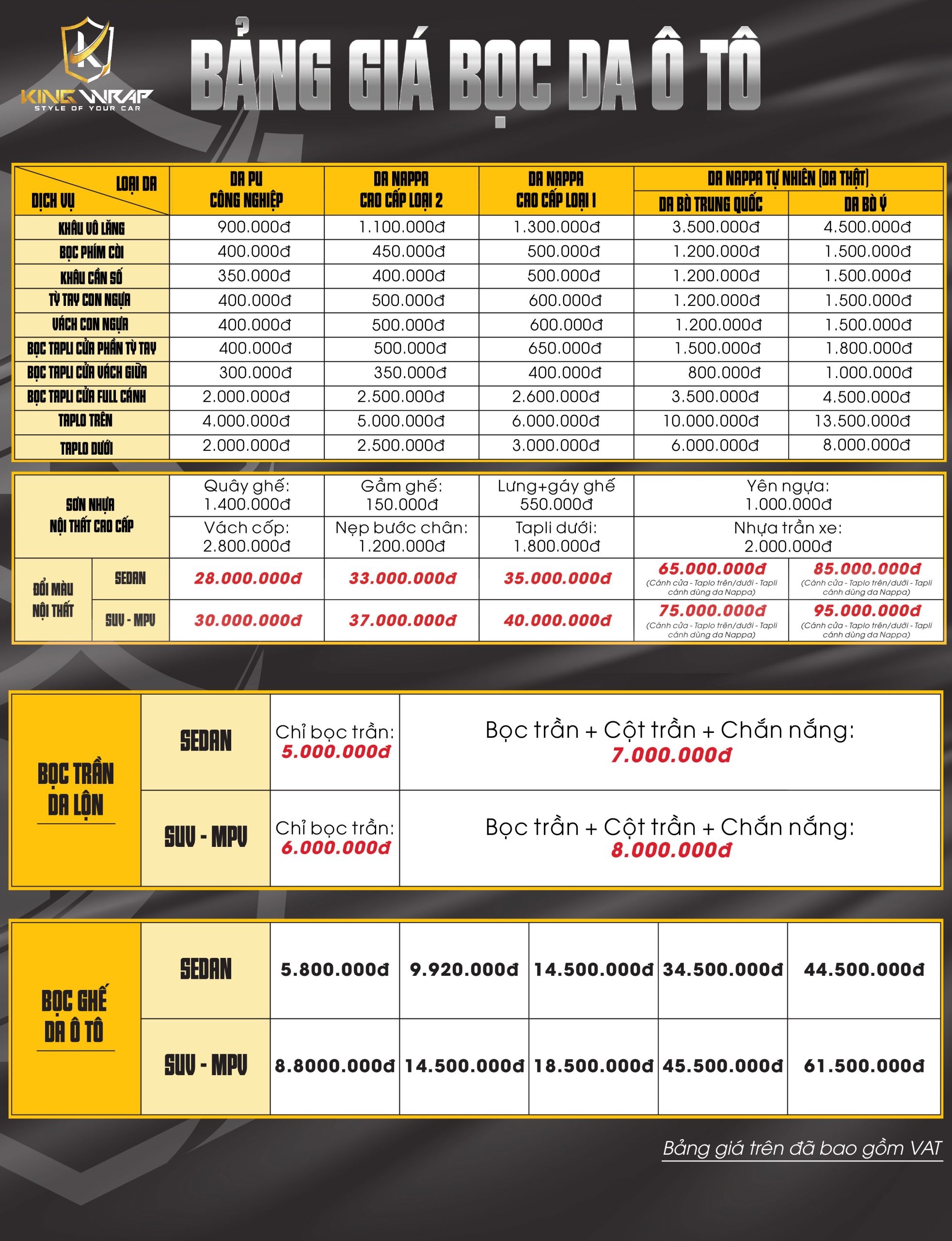 Bọc Ghế Da Cao Cấp Ô Tô: Sang Trọng & Đẳng Cấp Vượt Trội Bọc Ghế Da Cao Cấp Ô Tô: Sang Trọng & Đẳng Cấp Vượt Trội