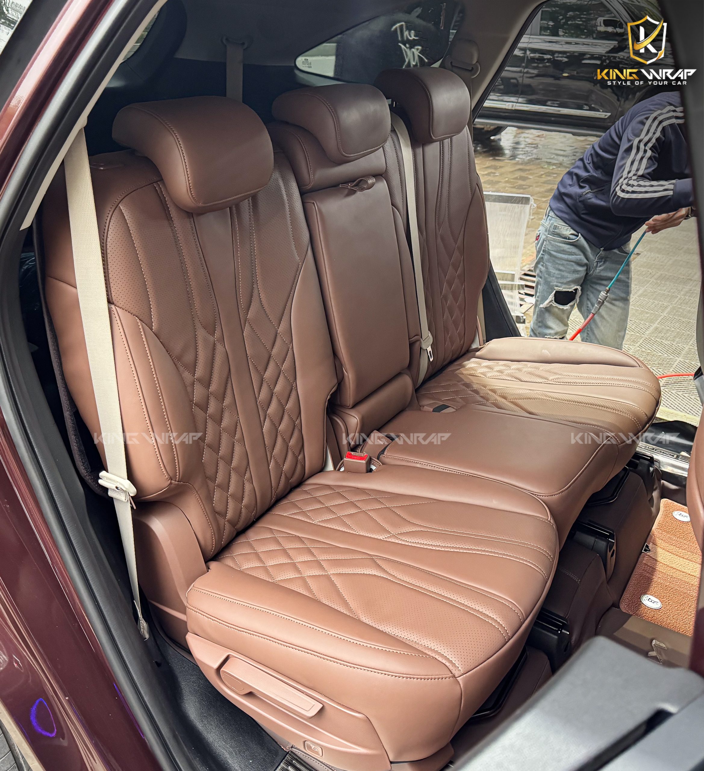 Đổi Màu Nội Thất Kia Sorento - Cam Hermes Sang Trọng